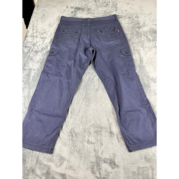 LAPCO FR Flame Resistant Work Pants 100% Cotton Blue Utility Men’s Excellent - Picture 4 of 11